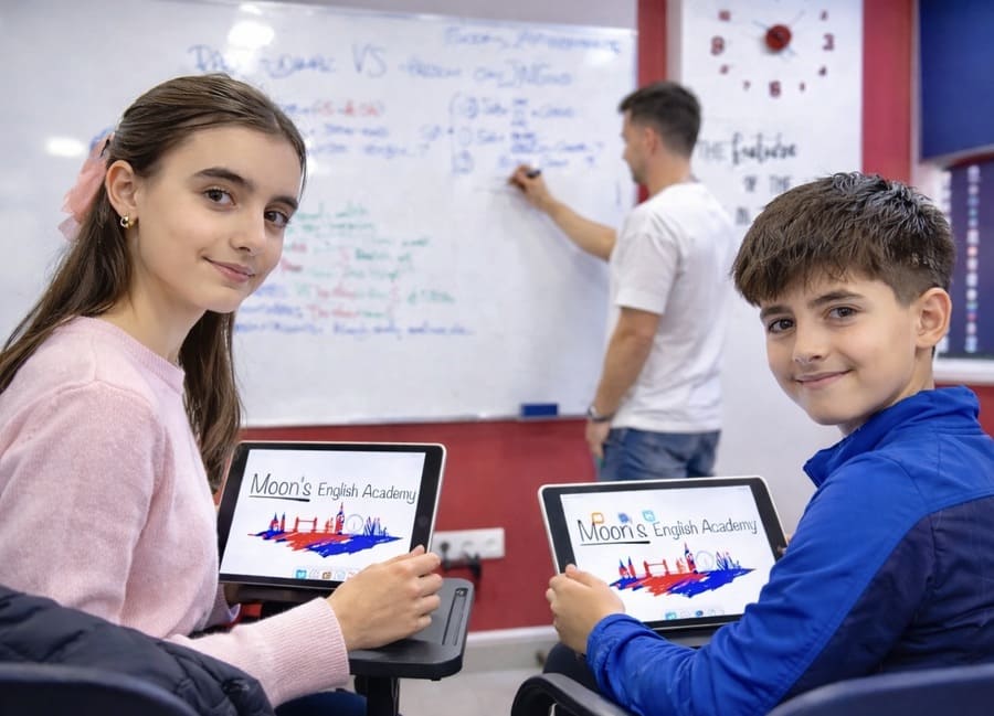 Profesora aplicando el método Moon's en clase de inglés
